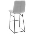 BARHOCKER in Textil Grau  - Schwarz/Grau, Design, Textil/Metall (52/122/66cm) - Dieter Knoll