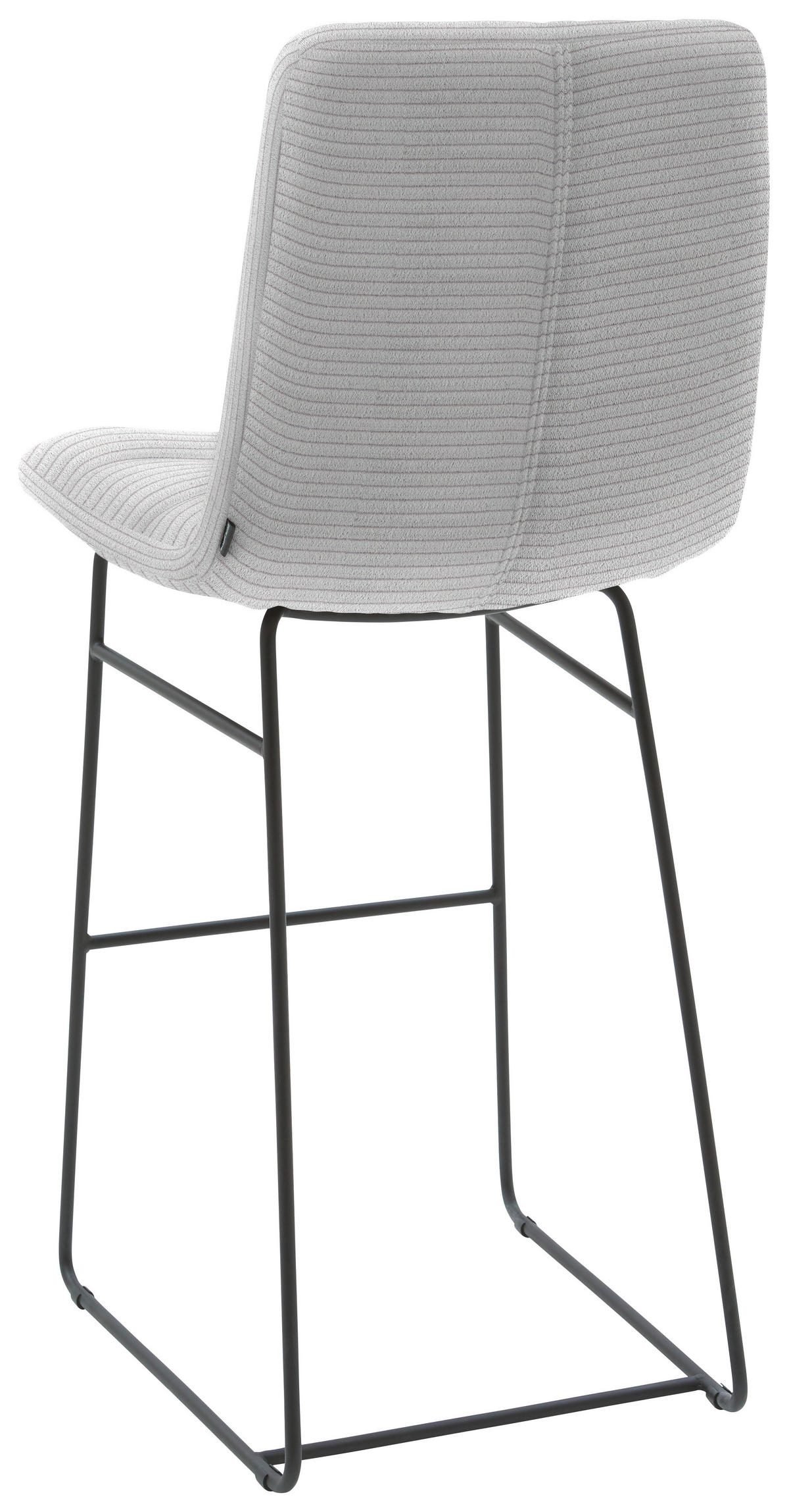 BARHOCKER in Textil Grau  - Schwarz/Grau, Design, Textil/Metall (52/122/66cm) - Dieter Knoll