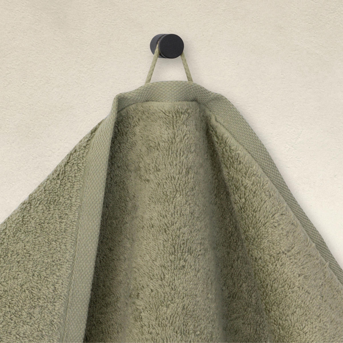 DUSCHTUCH LOFT 80/150 cm  - Olivgrün, Basics, Textil (80/150cm) - Moeve