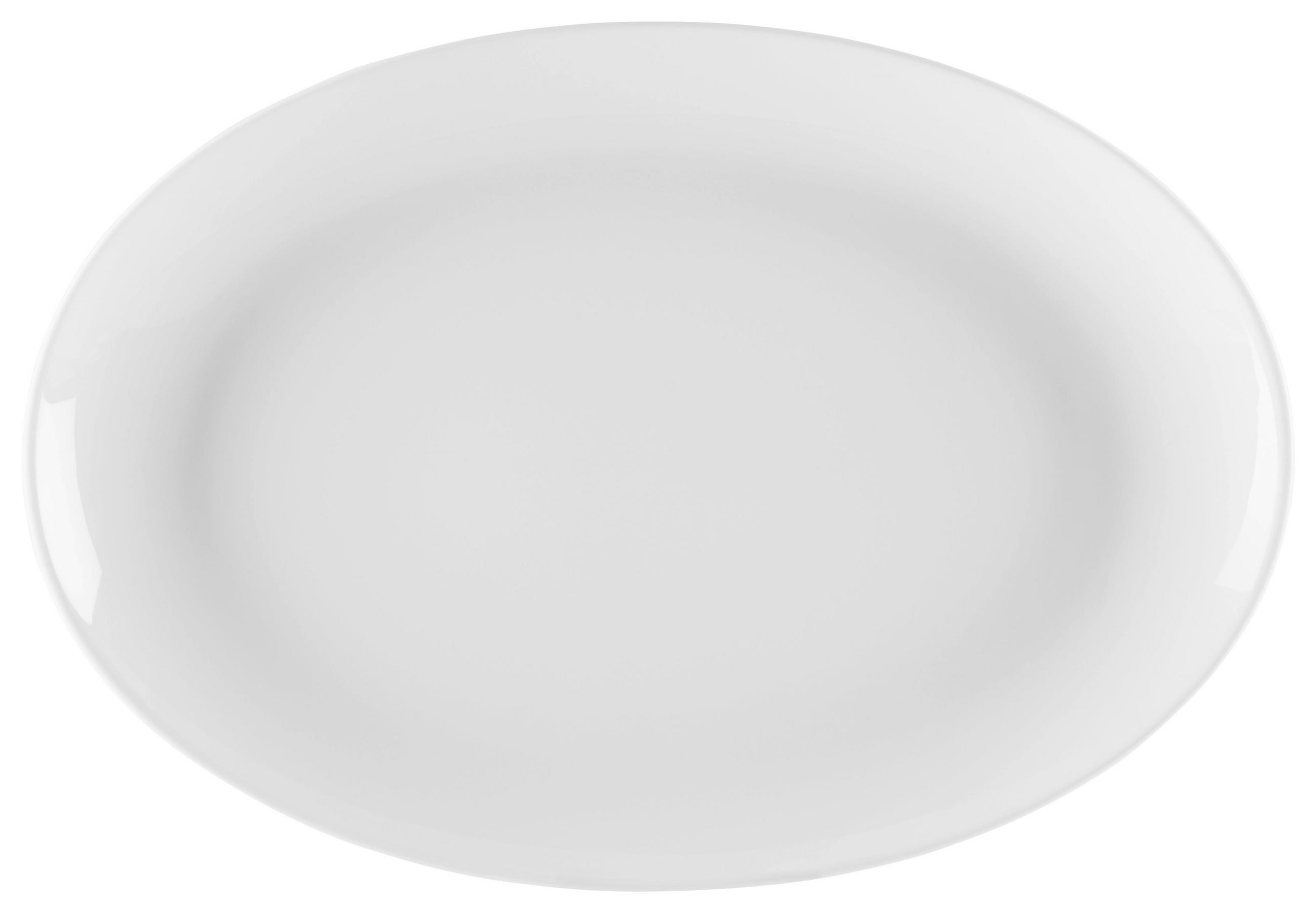 SERVIERPLATTE Rondo 35/25/3 cm - Weiß, Basics, Keramik (35/25/3cm) - Seltmann Weiden