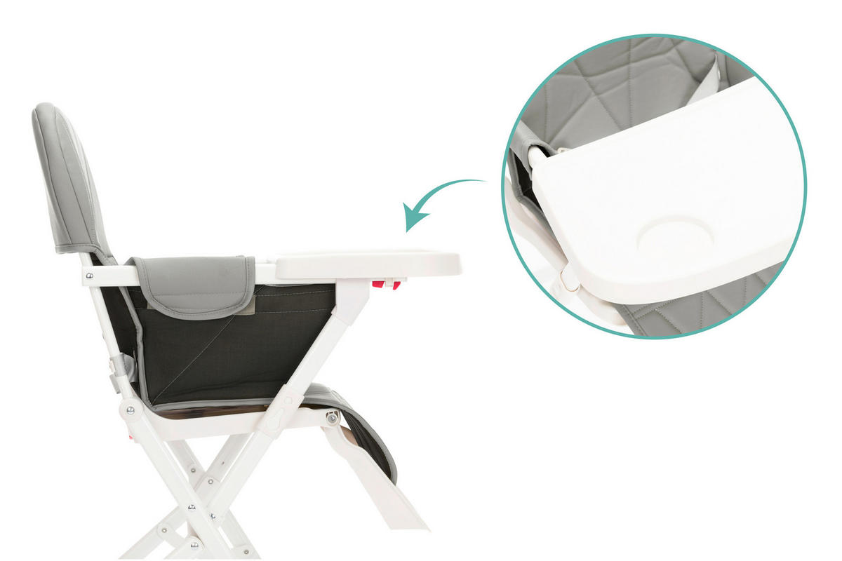 HRANILICA  Tom  - siva, Basics, metal/tekstil (76/58/95cm) - Fillikid