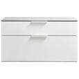 GARDEROBENBANK Galaverna  in 90/50/35 cm  - Weiß/Grau, Design (90/50/35cm) - Carryhome