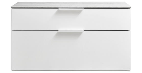 GARDEROBENBANK Galaverna in 90/50/35 cm - Weiß/Grau, Design (90/50/35cm) - Carryhome