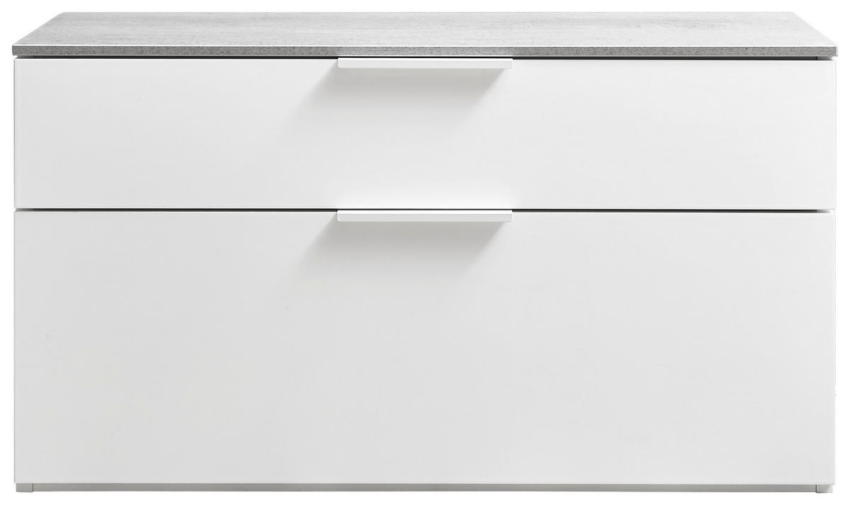 GARDEROBENBANK Galaverna  in 90/50/35 cm  - Weiß/Grau, Design (90/50/35cm) - Carryhome