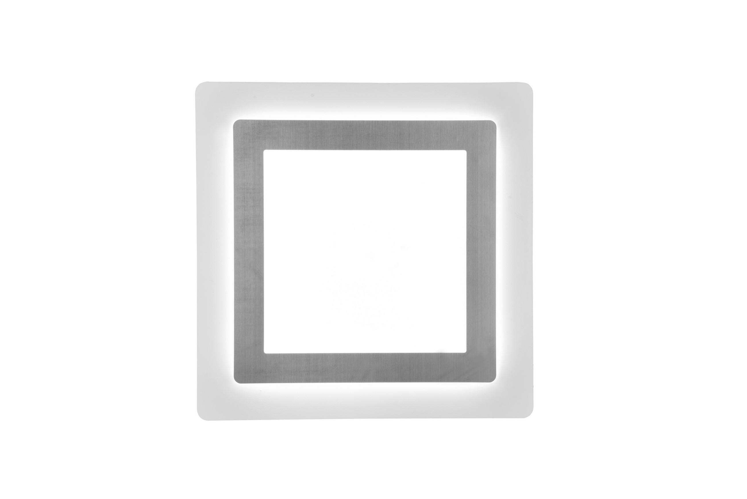 LED-DECKENLEUCHTE    45/45/4,2 cm  - Weiss/Nickelfarben, Design, Metall (45/45/4,2cm) - Trio Leuchten