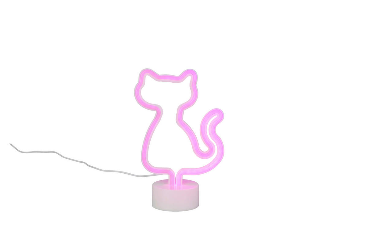 LED-TISCHLEUCHTE Cat 16/25/8,5 cm  - Weiß, LIFESTYLE, Kunststoff (16/25/8,5cm)