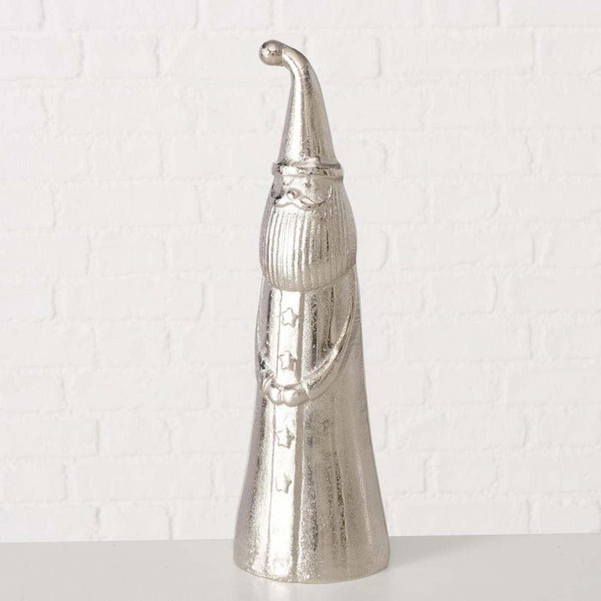 DEKO-NIKOLAUS  - Silberfarben, Metall (12/6/40cm) - Boltze Home
