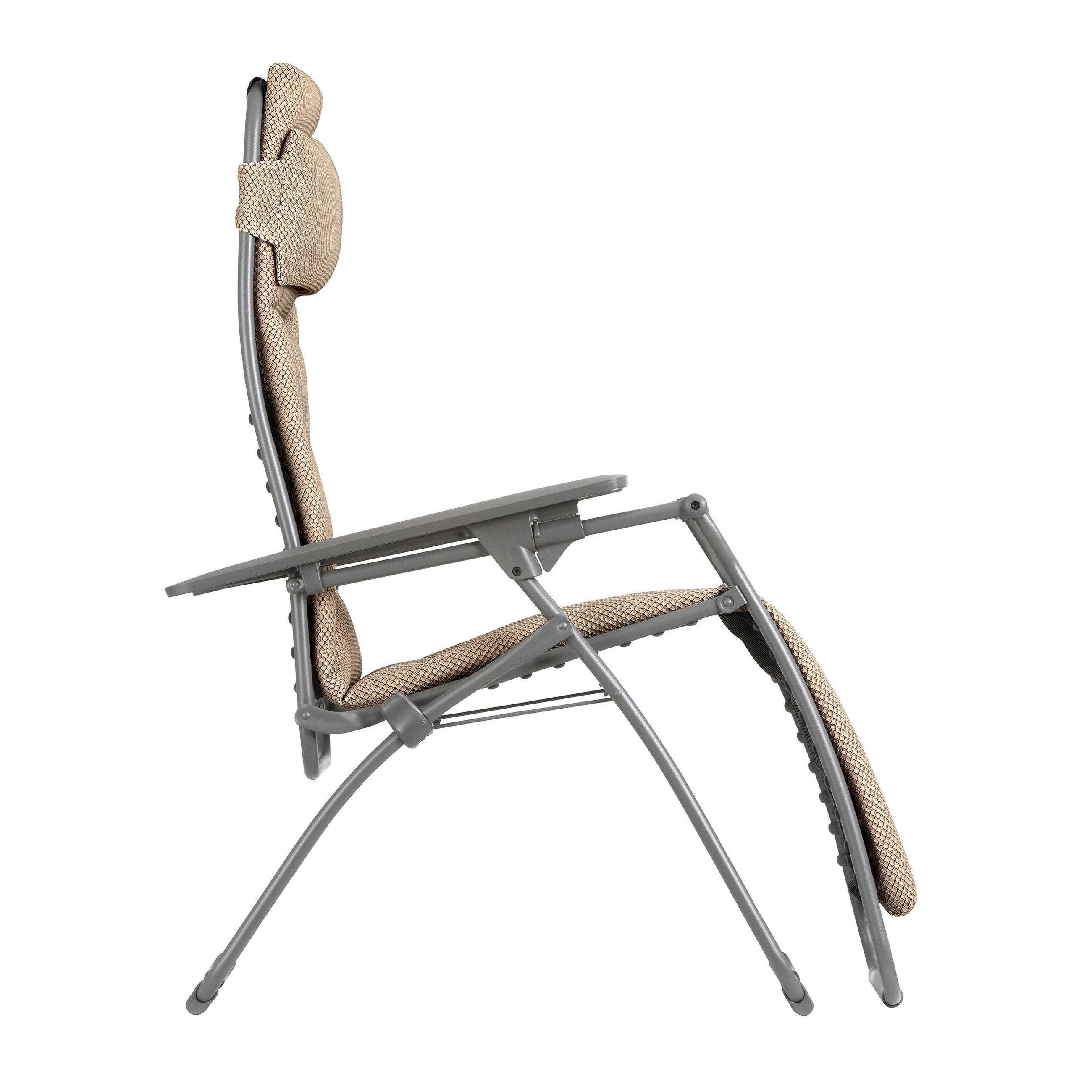 GARTEN-RELAXSESSEL Stahl  - Titanfarben/Mokka, Basics, Kunststoff/Textil (71/115/88cm) - Lafuma Mobilier