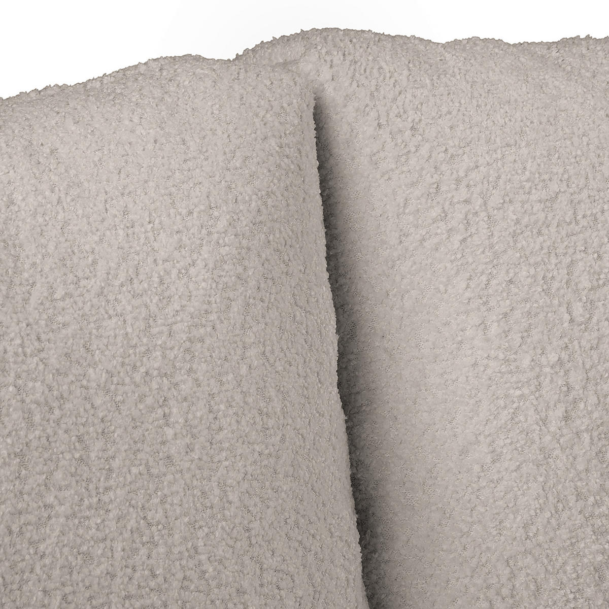 ECKSOFA inkl. Hocker Ariella in Bouclé Grau  231/161 cm  - Naturfarben/Grau, Design, Holz/Textil (231/161cm) - Livetastic