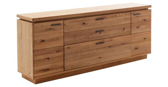 SIDEBOARD 210/84/44 cm  - Eichefarben/Anthrazit, Natur, Holz/Holzwerkstoff (210/84/44cm) - Linea Natura