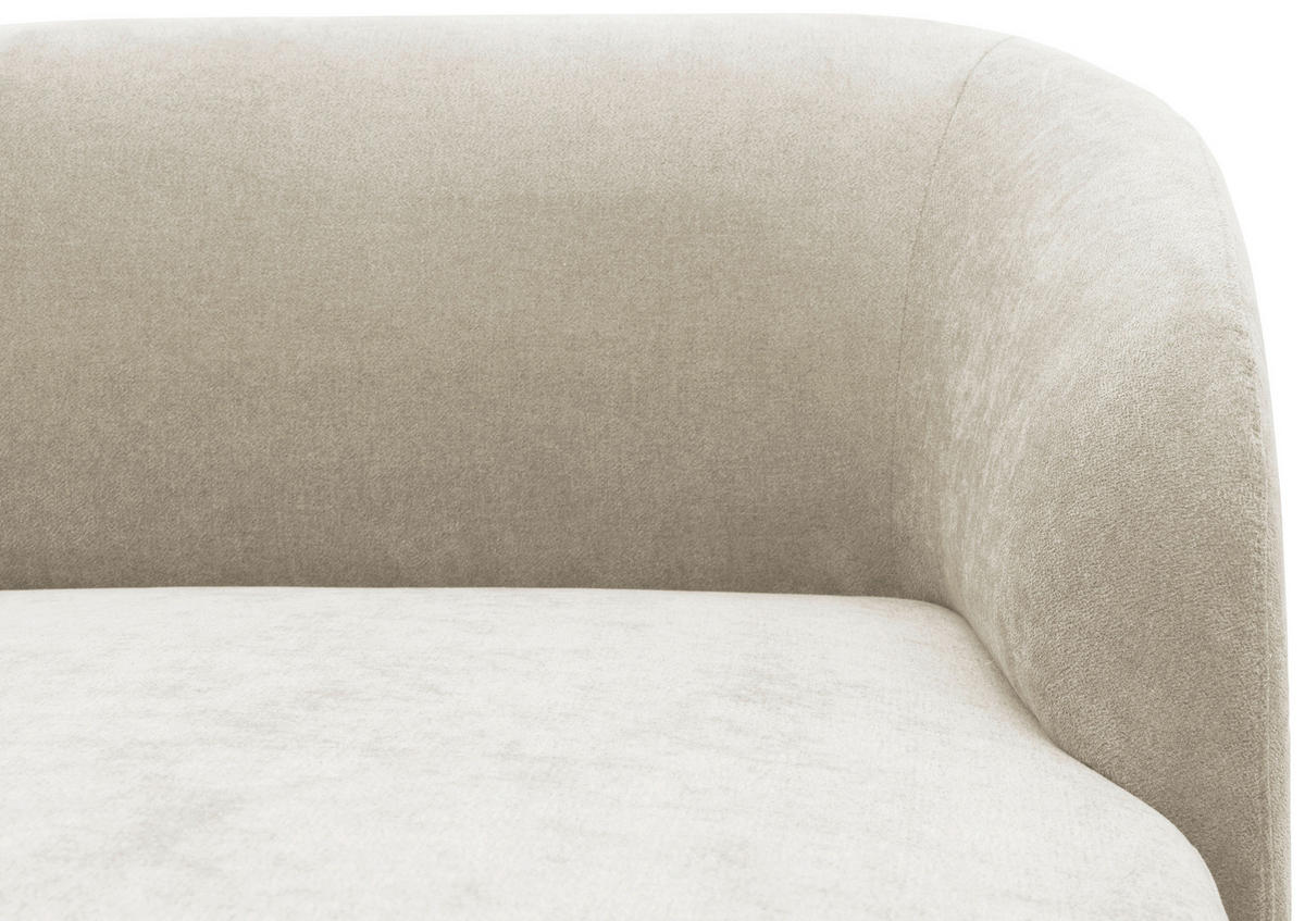 ECKSOFA 100 033 Creme Webstoff Rücken echt  - Taupe/Creme, MODERN, Kunststoff/Textil (230/148cm) - Livetastic