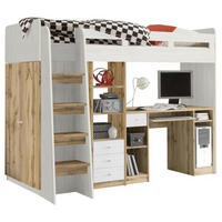 HOCHBETT 90/200 cm  - Eichefarben/Weiß, KONVENTIONELL, Holzwerkstoff (90/200cm) - Carryhome