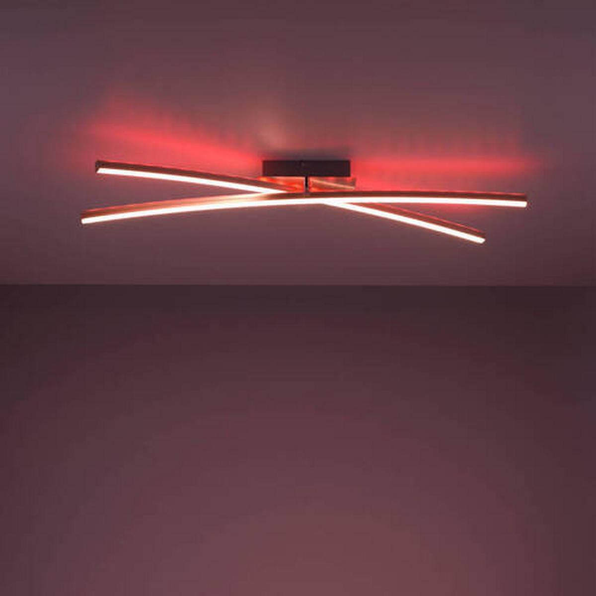 LED-DECKENLEUCHTE 80,5/80,5/11 cm   - Silberfarben, Design, Kunststoff/Metall (80,5/80,5/11cm)