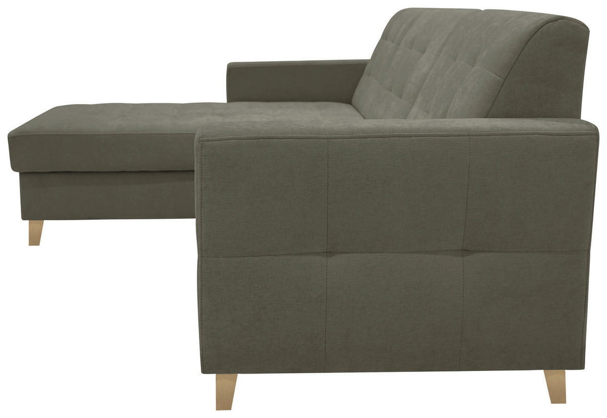 HÖRNSOFFA i chenille grön  - grön/naturfärgad, Design, trä/textil (160/231cm) - Livetastic