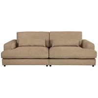 MEGASOFA Cord Braun  - Schwarz/Braun, MODERN, Kunststoff/Textil (260/85/112cm) - Lomoco