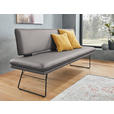 SITZBANK in Metall, Textil Grau, Schwarz  - Schwarz/Grau, Design, Textil/Metall (195/91/65cm) - Dieter Knoll