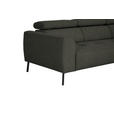 ECKSOFA in Chenille Graubraun  280/205 cm  - Graubraun/Schwarz, Design, Textil/Metall (280/205cm) - Xora