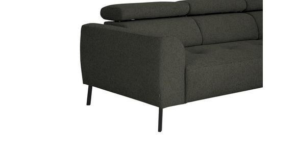 ECKSOFA in Chenille Graubraun  280/205 cm  - Graubraun/Schwarz, Design, Textil/Metall (280/205cm) - Xora