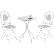 Gartengarnitur 3-teilig - Multicolor, Trend, Glas/Stein - Ambia Garden