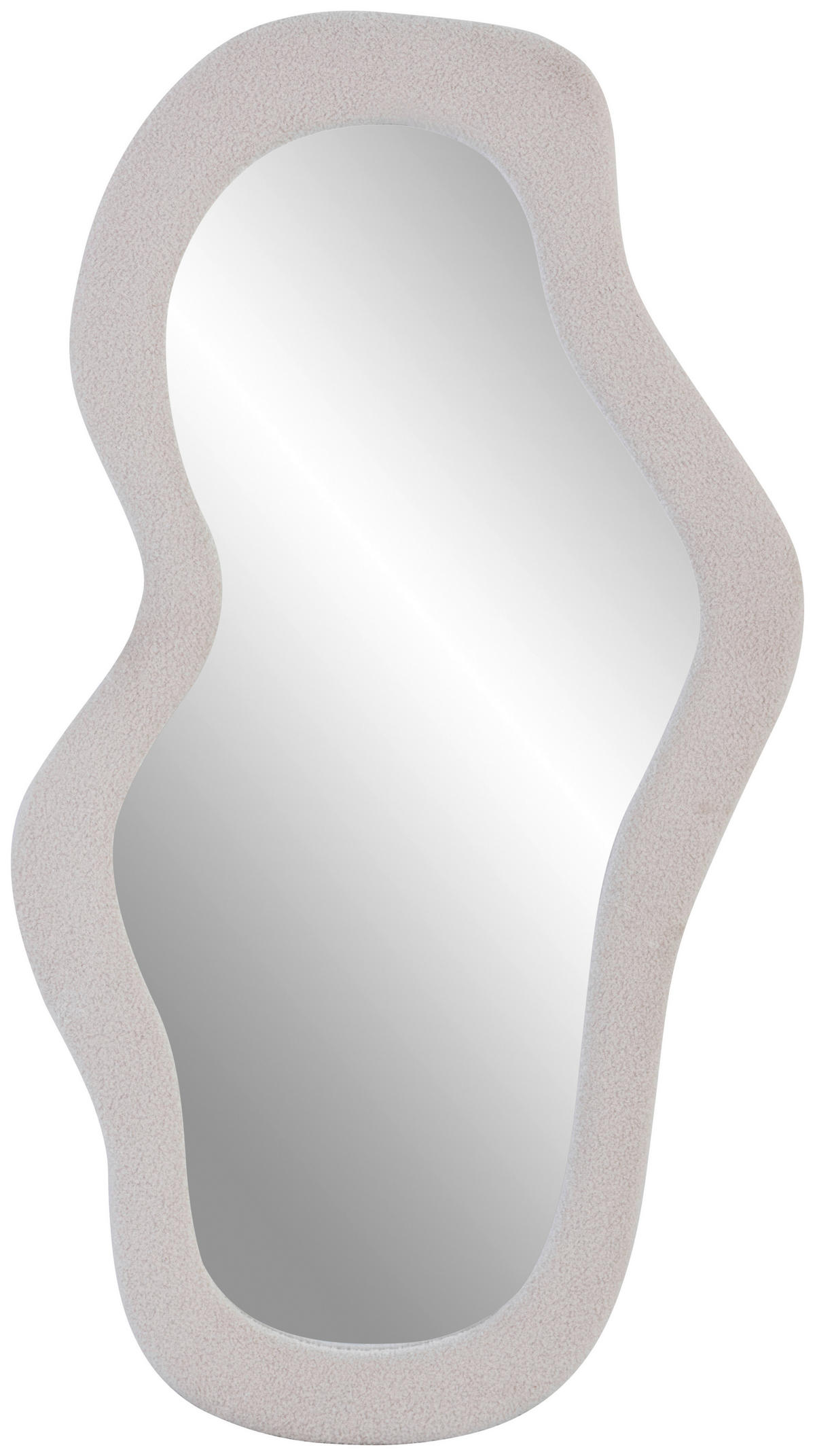 WANDSPIEGEL 70/130/3,5 cm    in Freiform  - Creme, Design, Glas/Holzwerkstoff (70/130/3,5cm) - MID.YOU