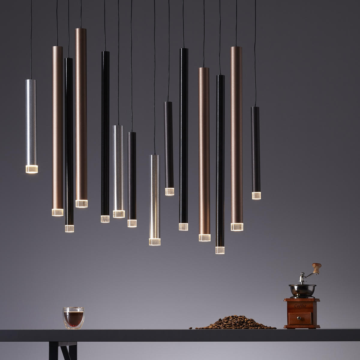 LED-HÄNGELEUCHTE 70/30/180 cm    - Hellbraun/Silberfarben, Design, Kunststoff/Metall (70/30/180cm)