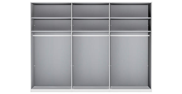 DREHTÜRENSCHRANK 300/216/58 cm 6-türig Champagner, Eiche Bianco - Schieferfarben/Eiche Bianco, Design, Glas/Holzwerkstoff (300/216/58cm) - Novel
