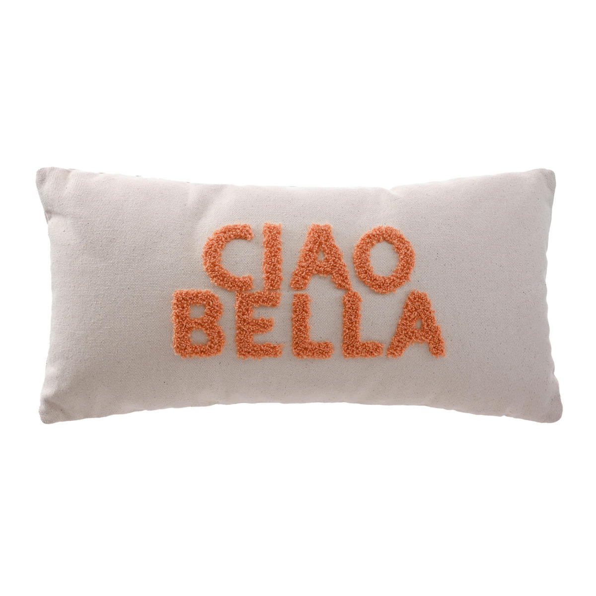 ZIERKISSEN 25/50 cm  - Orange/Weiß, Basics, Textil (25/50cm)