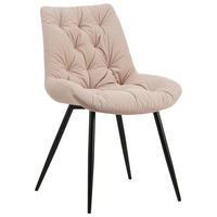 STOL, kovina, tekstil roza, črna  - roza/črna, Design, kovina/tekstil (54/85/63cm) - Carryhome