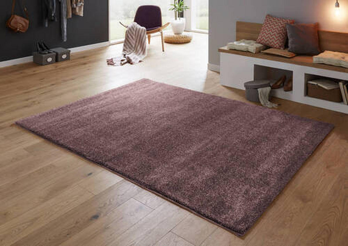 WEBTEPPICH 67/130 cm Aubergine  - Aubergine, Basics, Textil (67/130cm) - Novel