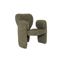 FÅTÖLJ i trä, textil grön  - grön/aluminiumfärg, Design, metall/trä (76/84,50/79,50cm) - Best Price