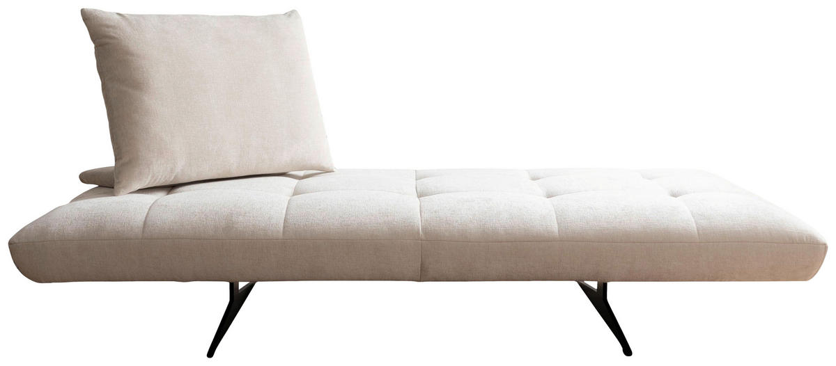 ECKSOFA Sofaschmiede in Mikrofaser Creme  345/230 cm  - Creme/Schwarz, Design, Textil (345/230cm) - Moderano