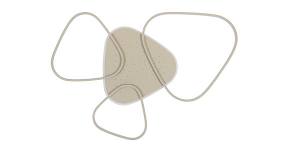 LED-DECKENLEUCHTE Alvia 102,5/72,5/5 cm  - Sandfarben, Design, Kunststoff/Metall (102,5/72,5/5cm) - Novel