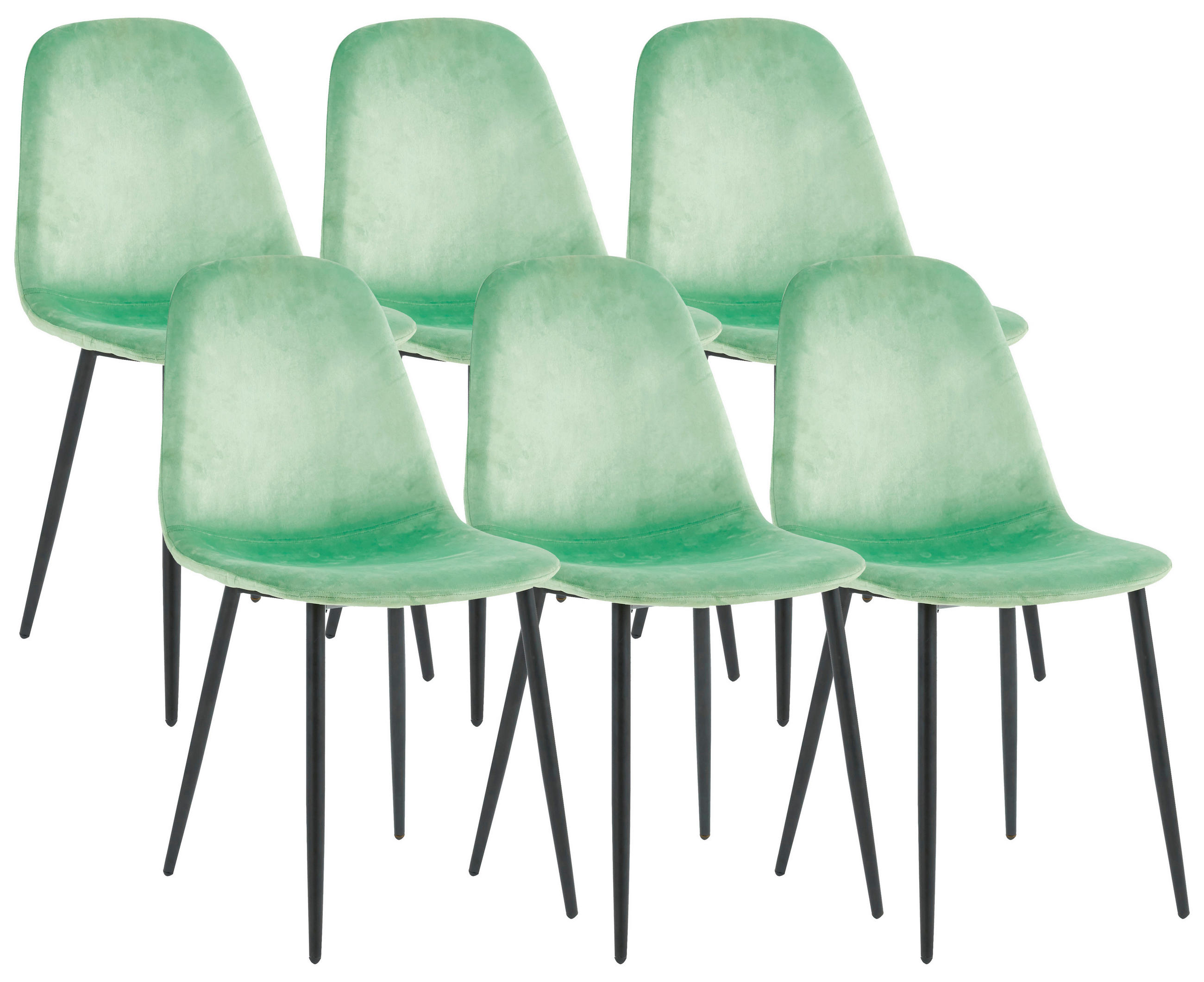 Stuhl-set Fiolo 6er Mintgrün B: 41 Cm