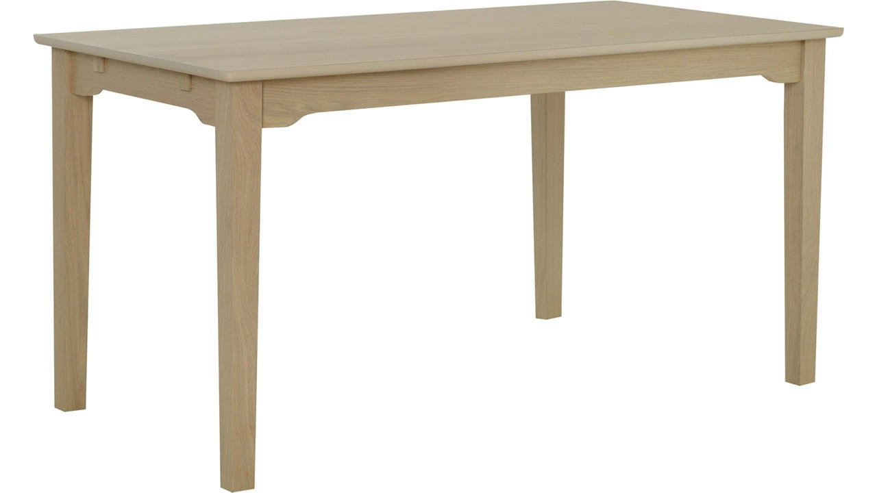 MATBORD 140/80/75 cm massivt trä  trä utdragbar, finns i olika storlekar, finns i olika trädekorer rektangulär ek Bianco  - ek Bianco, Design, trä (140/80/75cm) - Best Price