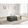 HOCKER EVEREST Struktur Dunkelgrau  - Dunkelgrau/Schwarz, MODERN, Kunststoff/Textil (140/70/40cm)