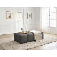 HOCKER EVEREST Struktur Dunkelgrau  - Dunkelgrau/Schwarz, MODERN, Kunststoff/Textil (140/70/40cm)