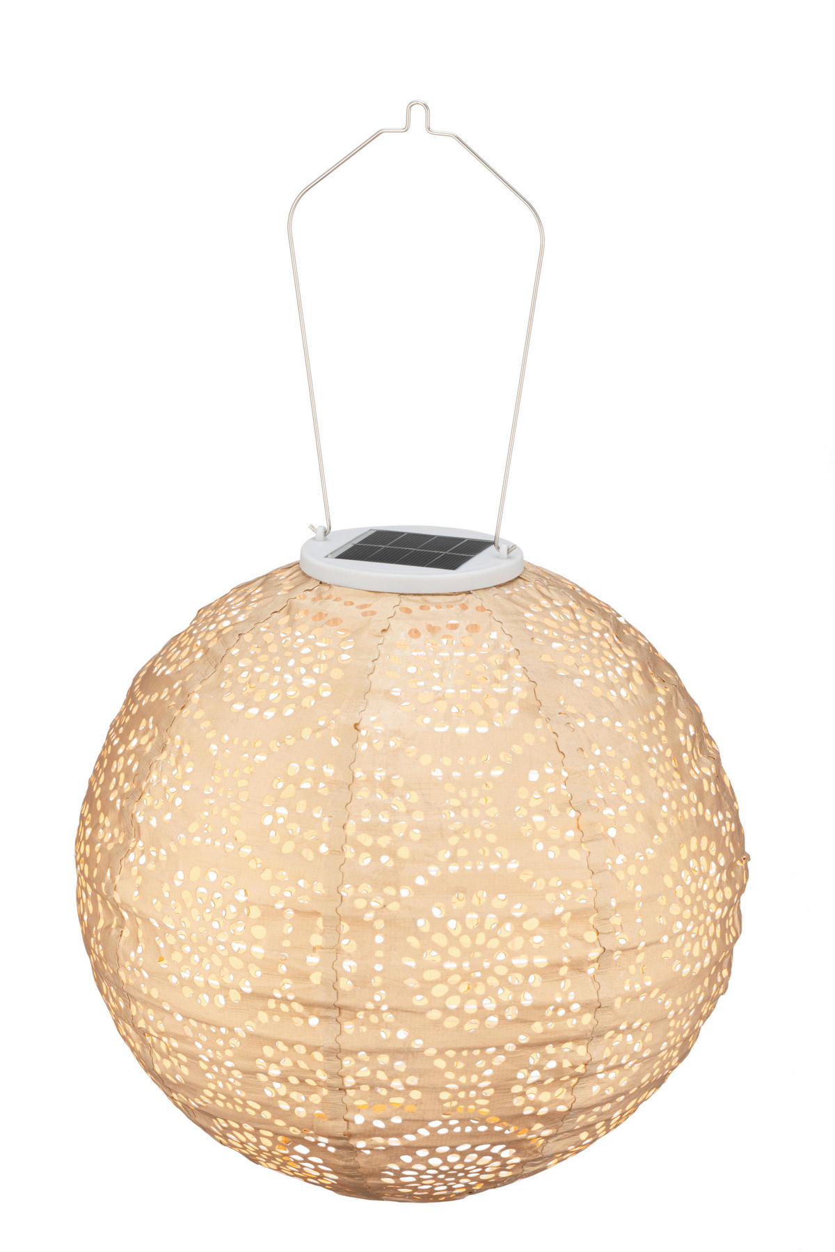 SOLÁRNE SVIETIDLO, 25 cm - zlatá/prírodná farba, Basics, kov/plast (25cm) - Ambia Garden