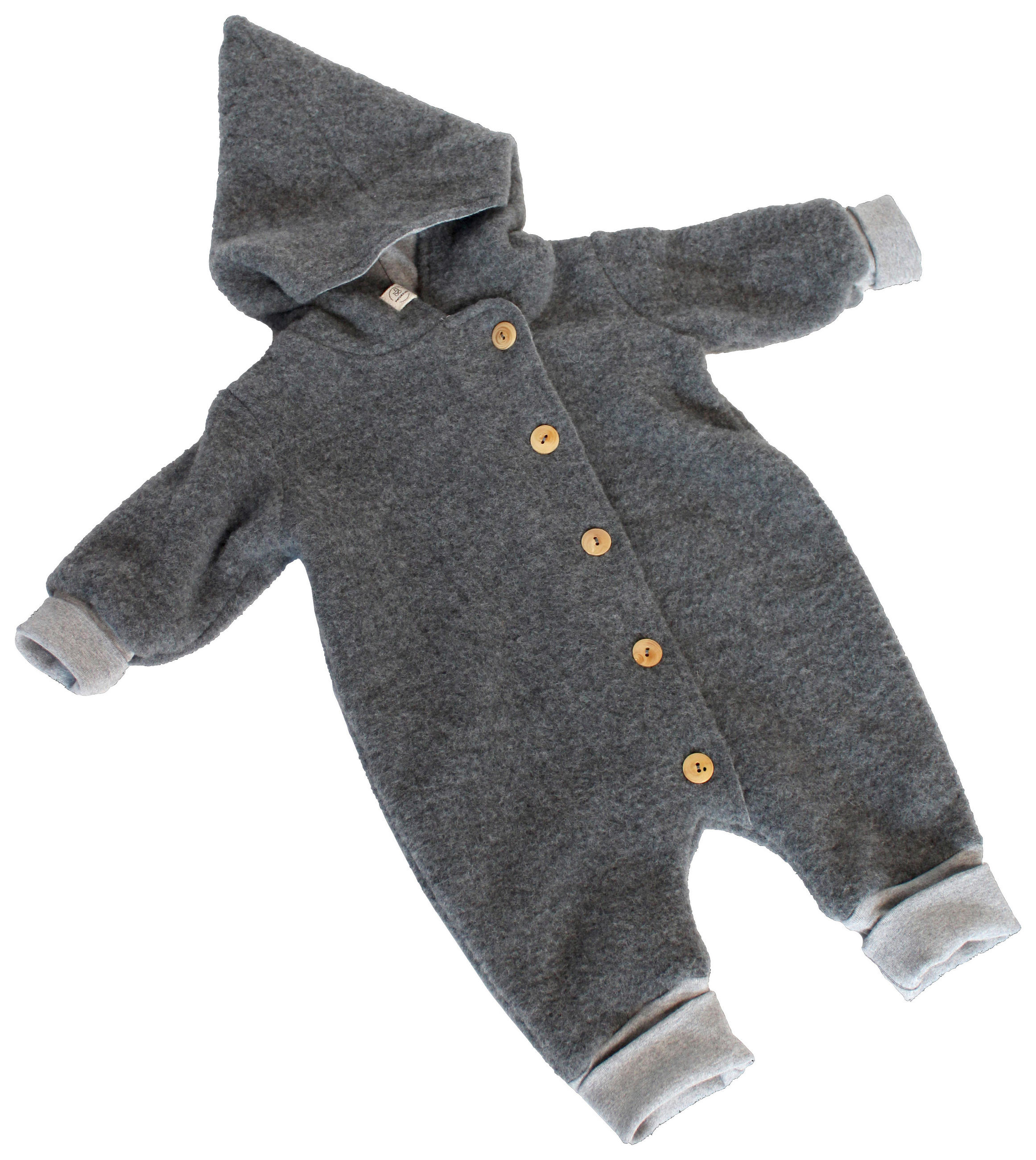 OVERALL - Anthrazit, Natur, Textil (GR 62/68null) - Naturkind