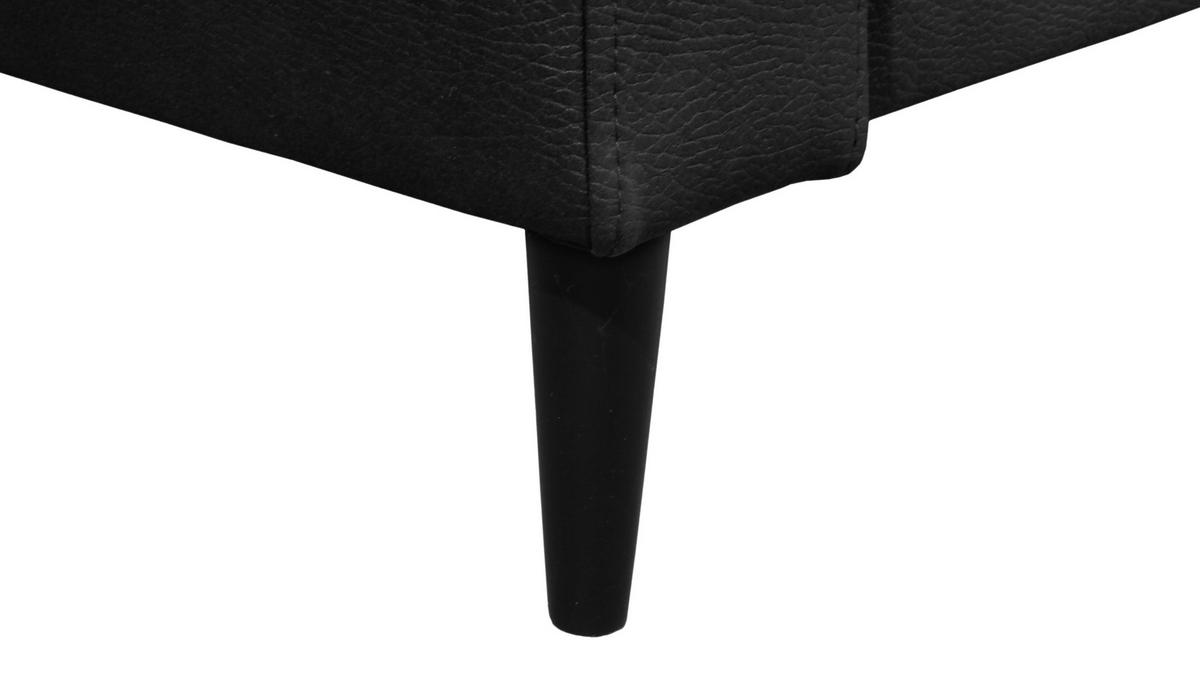 3-SITZER-SOFA in Lederlook Grau  - Schwarz/Grau, Konventionell, Holz/Textil (228/96/97cm) - Carryhome