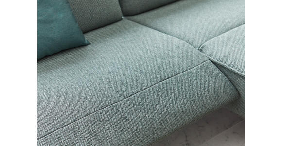 ECKSOFA Petrol Flachgewebe  - Anthrazit/Petrol, Design, Textil (164/280cm) - Ambiente