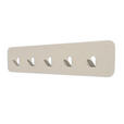 HAKENLEISTE  in Creme  - Creme, Design, Metall (50/10/3cm) - Xora