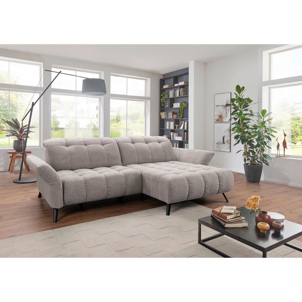 Ecksofa Coast Silberfarben B: 244-270 Cm