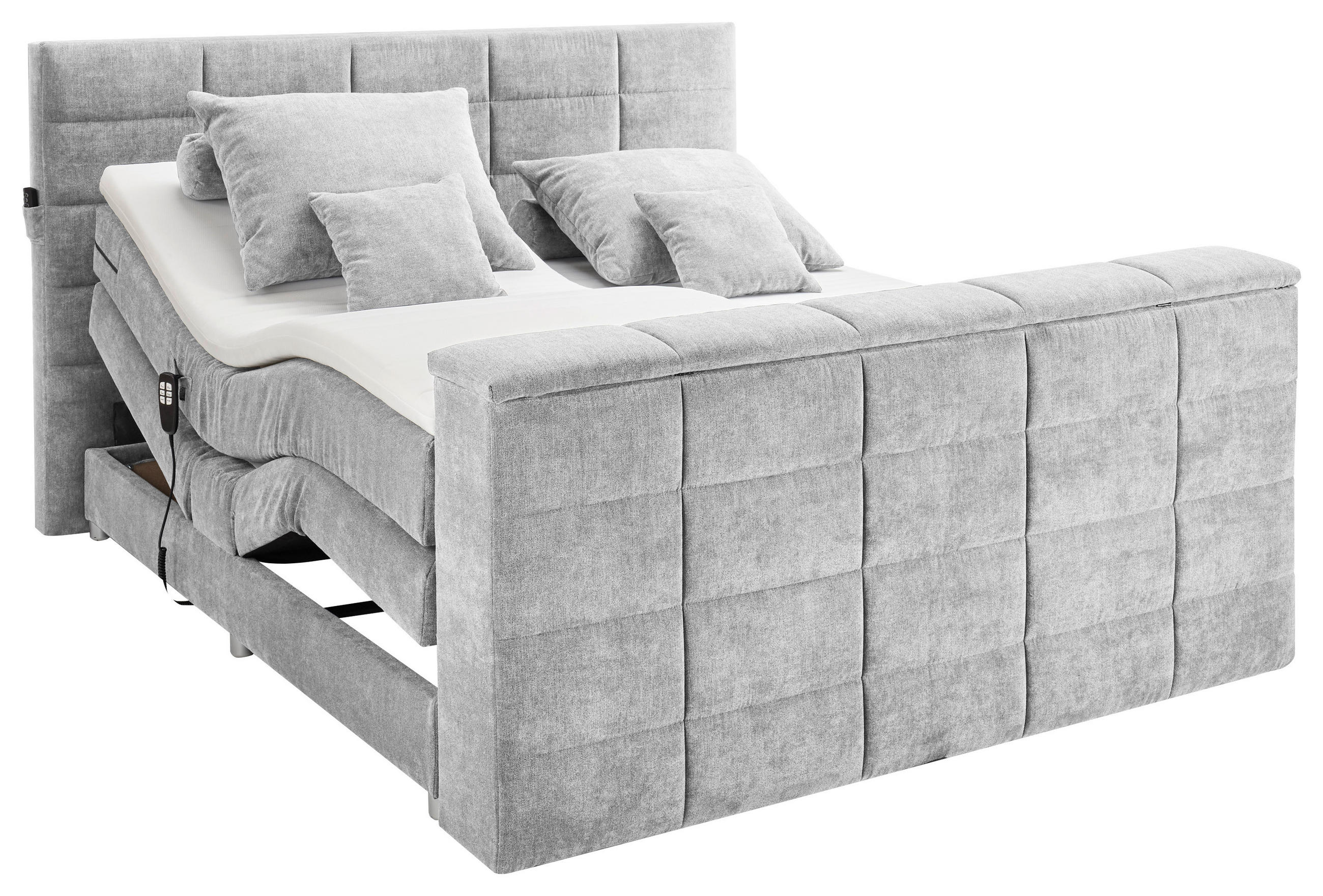 E-shop Carryhome BOXSPRINGOVÁ POSTEĽ, 180/200 cm, strieborná