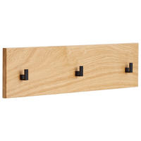 HAKENLEISTE  in Wildeiche furniert Eichefarben  - Eichefarben, Natur, Holz (85/18/2cm) - Linea Natura