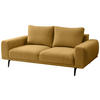 2-SITZER-SOFA Webstoff Gelb  - Gelb/Schwarz, MODERN, Textil/Metall (202/89/115cm) - MID.YOU