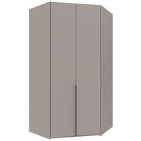 ECKKLEIDERSCHRANK 120/236/120 cm Grau, Sahara  - Schwarz/Grau, MODERN, Holzwerkstoff/Metall (120/236/120cm) - MID.YOU