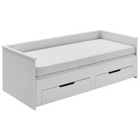 AUSZIEHBETT 90/200 cm  in Weiß  - Buchefarben/Weiß, Basics, Holz/Holzwerkstoff (90/200cm) - P & B