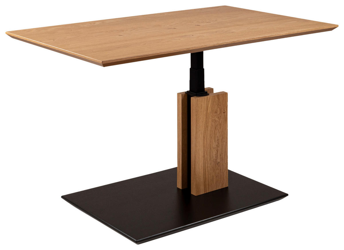 COUCHTISCH Holz, Holzwerkstoff 100/60/47 cm  - Eichefarben/Schwarz, Natur, Holz/Holzwerkstoff (100/60/47cm) - Venda