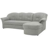 ECKSOFA 233/142 cm  in Webstoff Silberfarben  233/142 cm  - Silberfarben/Schwarz, KONVENTIONELL, Kunststoff/Textil (233/142cm) - MID.YOU