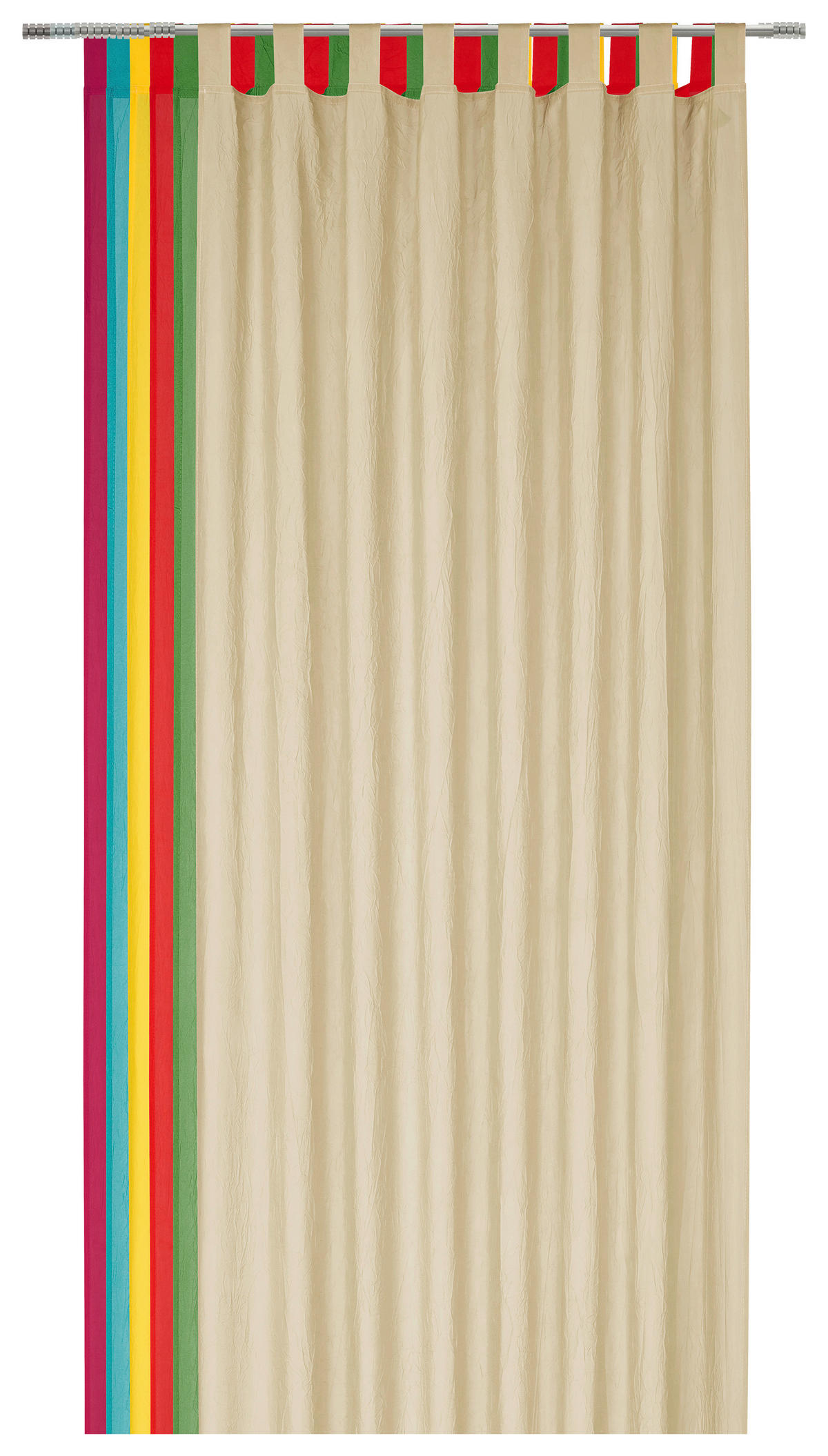 ZAVJESA S OMČAMA prirodne boje  135/245 cm  - prirodne boje, Design, tekstil (135/245cm) - Boxxx